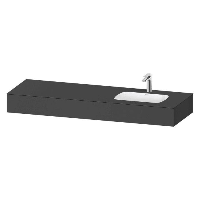 Duravit Qatego Einbauwaschtisch rechts mit Konsole 160 x 55 cm