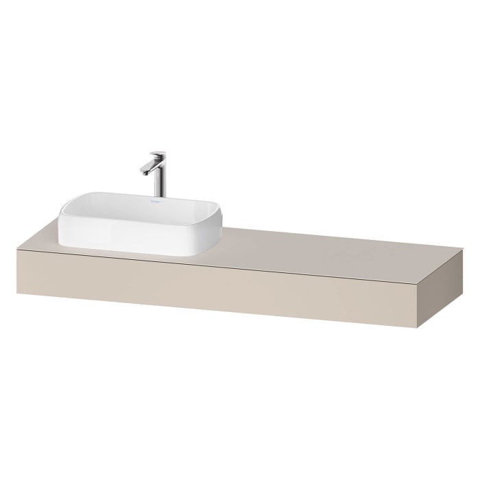 Duravit Qatego Konsolen mit Ausschnitt links 160 x 55 cm