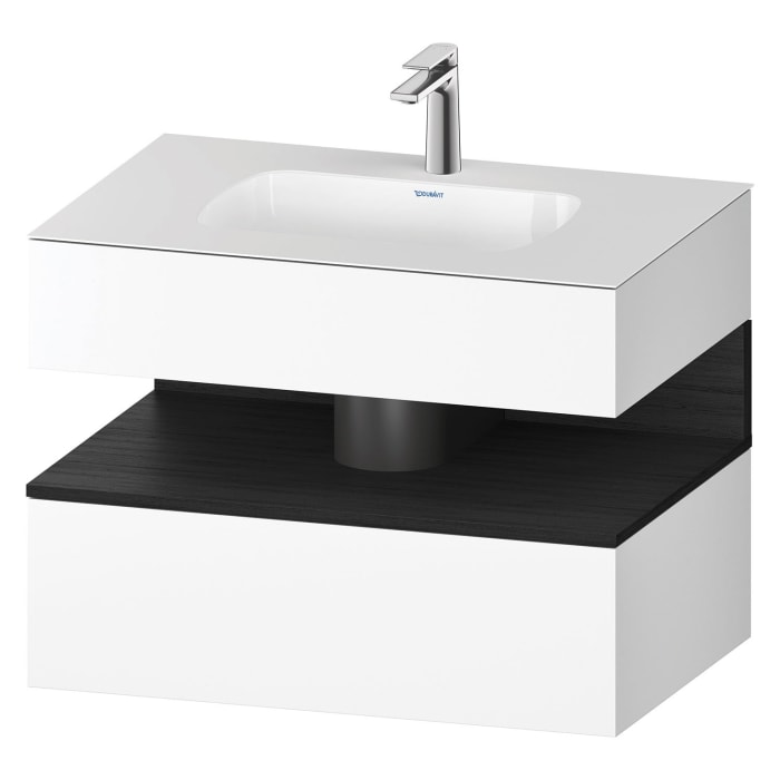 Duravit Qatego Einbauwaschtisch mit Konsolenwaschtischunterbau 80 x 60 cm, 1 Auszug
