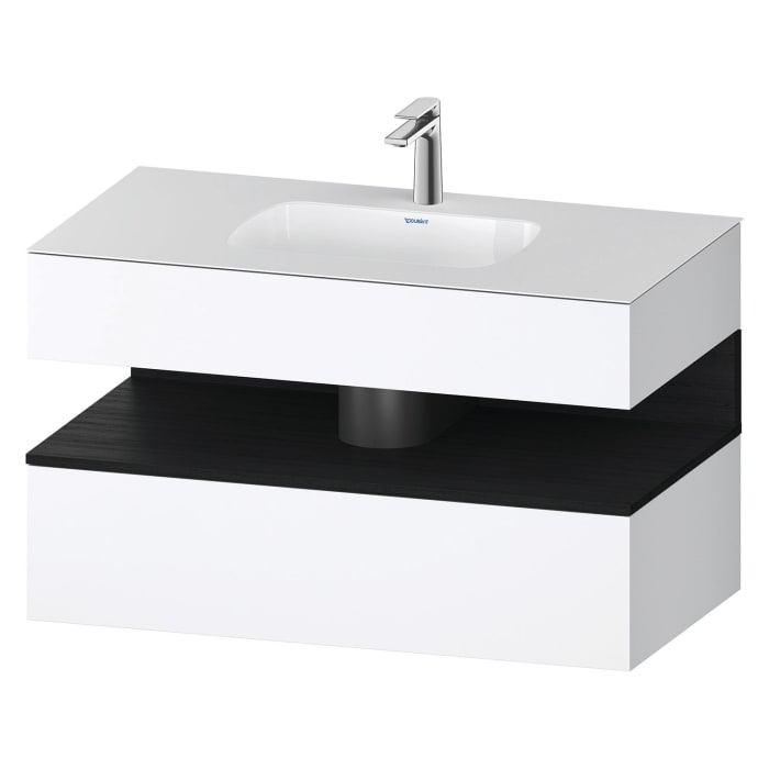 Duravit Qatego Einbauwaschtisch mit Konsolenwaschtischunterbau 100 x 60 cm, 1 Auszug