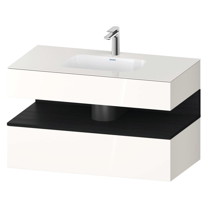 Duravit Qatego Einbauwaschtisch mit Konsolenwaschtischunterbau 100 x 60 cm, 1 Auszug