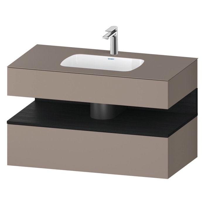 Duravit Qatego Einbauwaschtisch mit Konsolenwaschtischunterbau 100 x 60 cm, 1 Auszug
