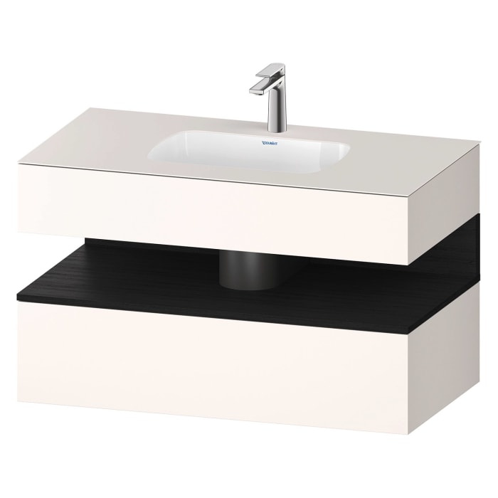 Duravit Qatego Einbauwaschtisch mit Konsolenwaschtischunterbau 100 x 60 cm, 1 Auszug