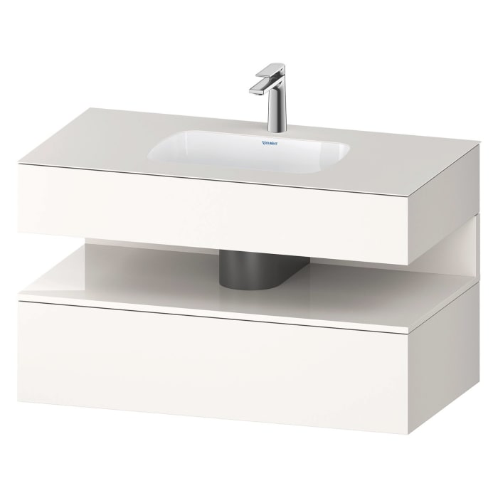Duravit Qatego Einbauwaschtisch mit Konsolenwaschtischunterbau 100 x 60 cm, 1 Auszug
