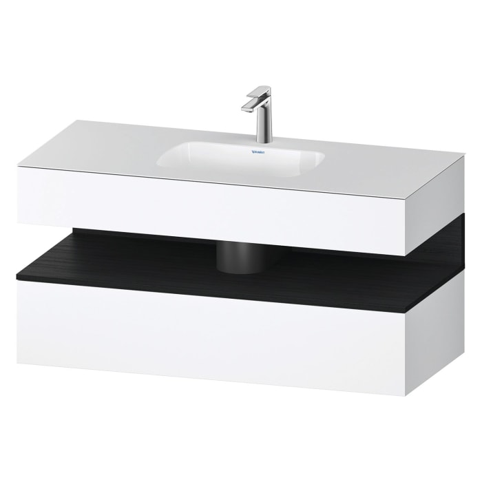 Duravit Qatego Einbauwaschtisch mit Konsolenwaschtischunterbau 120 x 60 cm, 1 Auszug