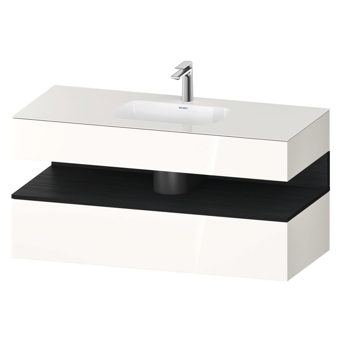Duravit Qatego Einbauwaschtisch mit Konsolenwaschtischunterbau 120 x 60 cm, 1 Auszug
