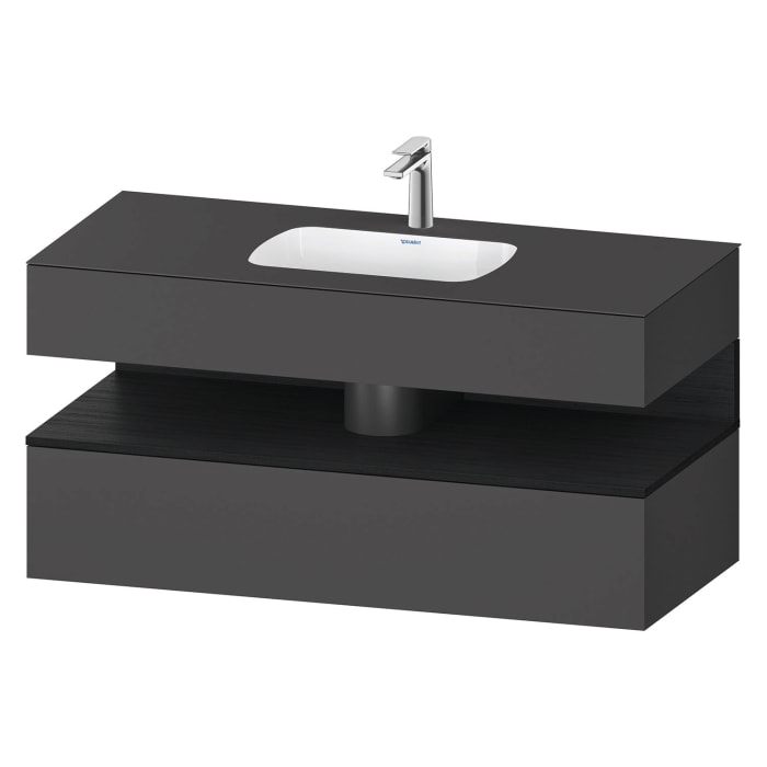 Duravit Qatego Einbauwaschtisch mit Konsolenwaschtischunterbau 120 x 60 cm, 1 Auszug