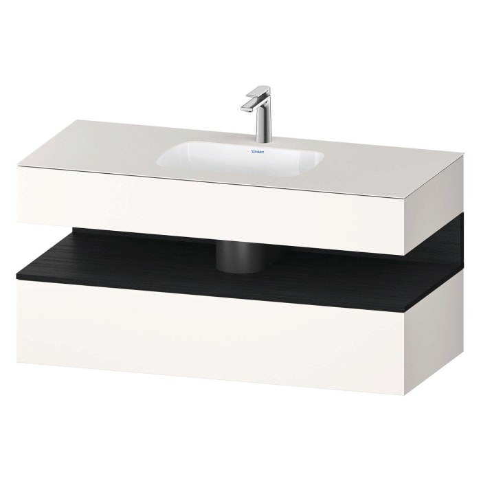 Duravit Qatego Einbauwaschtisch mit Konsolenwaschtischunterbau 120 x 60 cm, 1 Auszug