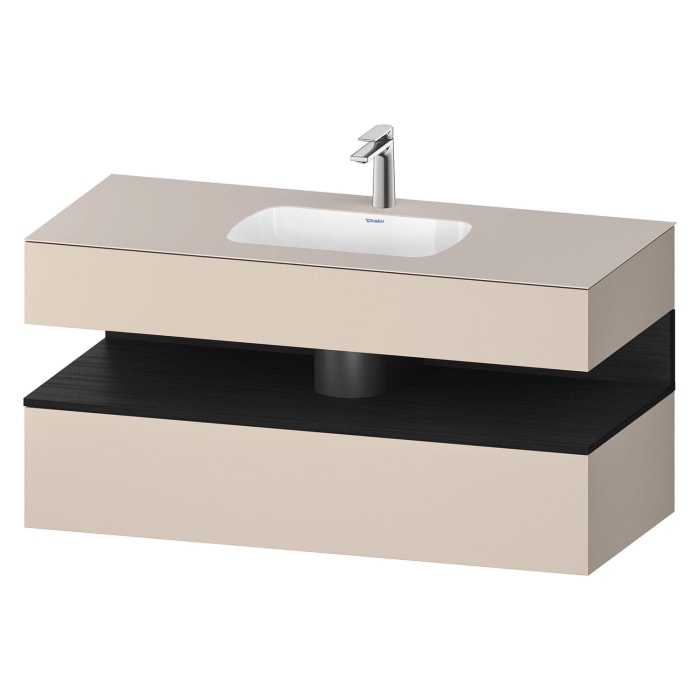 Duravit Qatego Einbauwaschtisch mit Konsolenwaschtischunterbau 120 x 60 cm, 1 Auszug