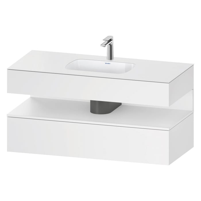 Duravit Qatego Einbauwaschtisch mit Konsolenwaschtischunterbau 120 x 60 cm, 1 Auszug