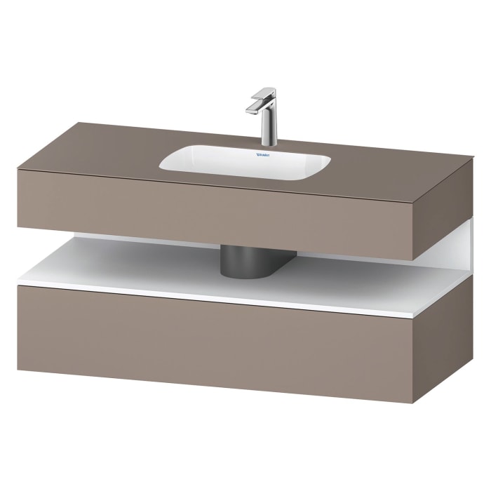 Duravit Qatego Einbauwaschtisch mit Konsolenwaschtischunterbau 120 x 60 cm, 1 Auszug