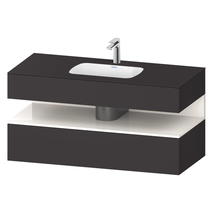 Duravit Qatego Einbauwaschtisch mit Konsolenwaschtischunterbau 120 x 60 cm, 1 Auszug