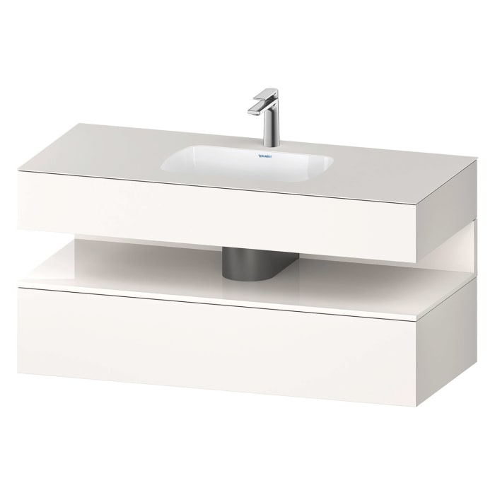 Duravit Qatego Einbauwaschtisch mit Konsolenwaschtischunterbau 120 x 60 cm, 1 Auszug