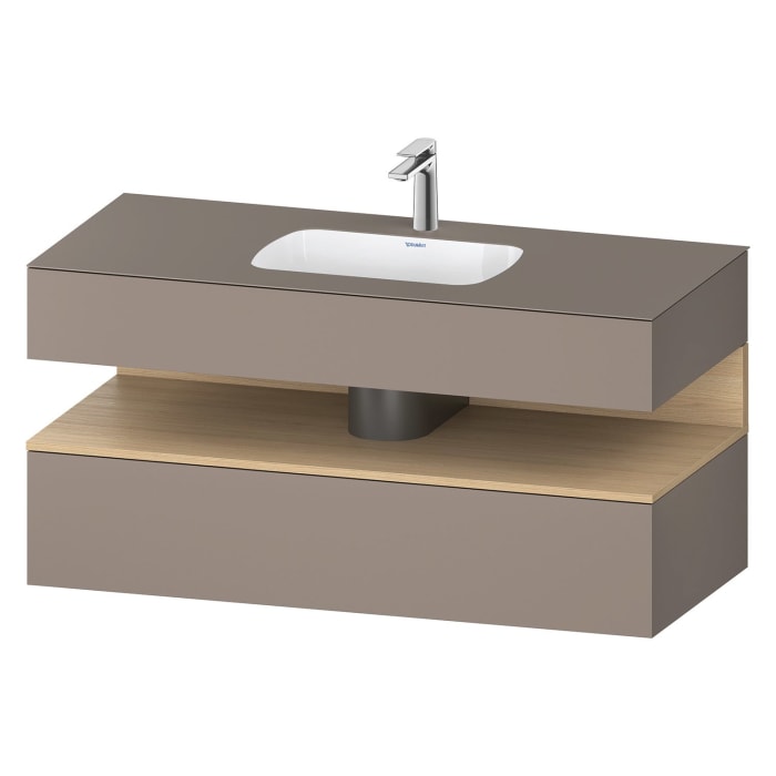 Duravit Qatego Einbauwaschtisch mit Konsolenwaschtischunterbau 120 x 60 cm, 1 Auszug