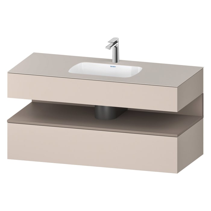 Duravit Qatego Einbauwaschtisch mit Konsolenwaschtischunterbau 120 x 60 cm, 1 Auszug