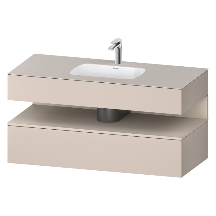 Duravit Qatego Einbauwaschtisch mit Konsolenwaschtischunterbau 120 x 60 cm, 1 Auszug
