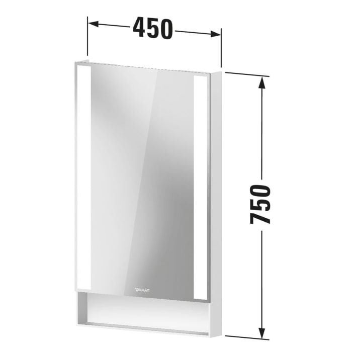 Duravit Qatego Badezimmerspiegel in 45 x 75 cm