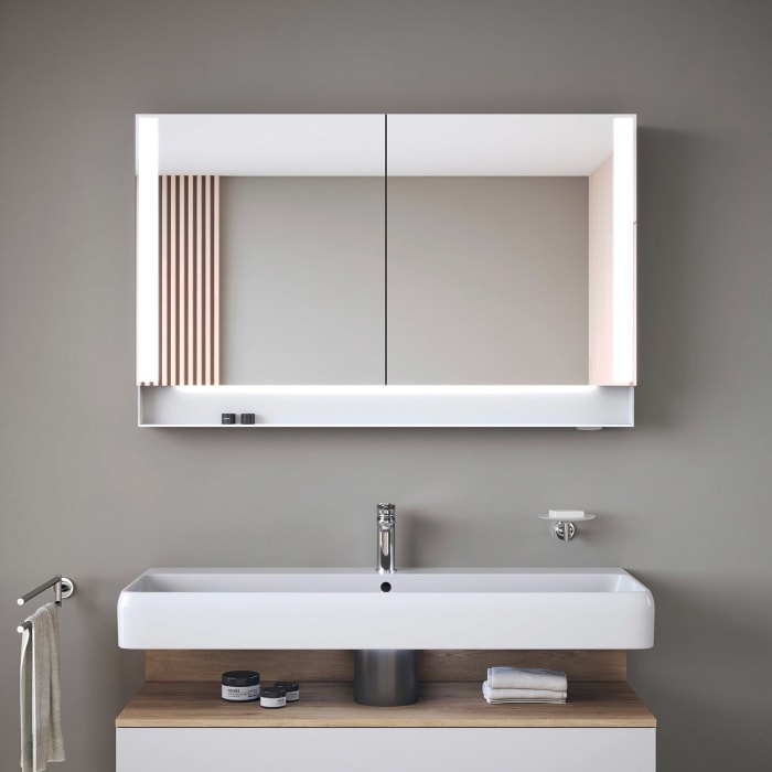 Duravit Qatego Spiegelschrank 120 x 75 cm, mit Innenbeleuchtung, LKZ: 1