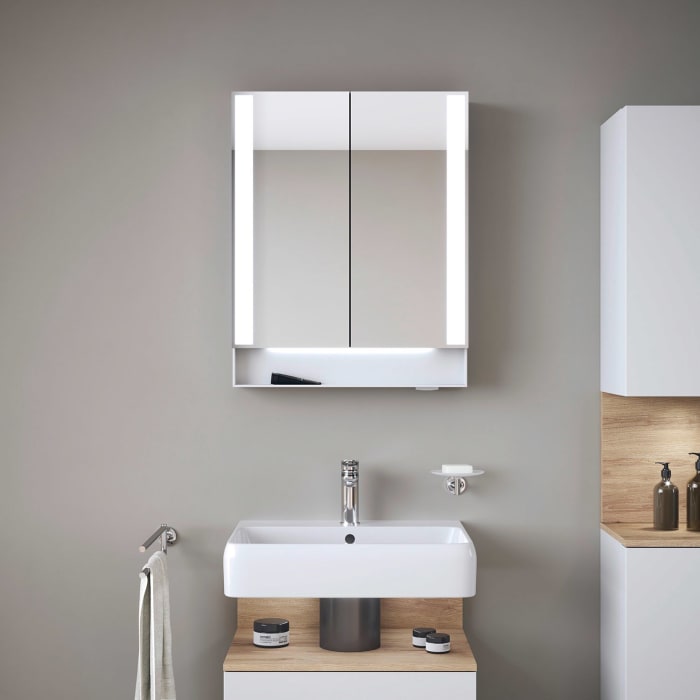 Duravit Qatego Spiegelschrank 60 x 75 cm, mit Innenbeleuchtung, LKZ: 1