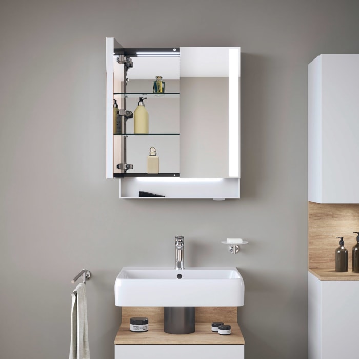 Duravit Qatego Spiegelschrank 60 x 75 cm, mit Innenbeleuchtung, LKZ: 1