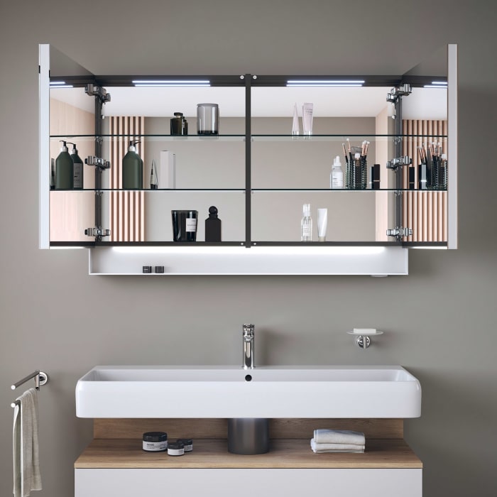 Duravit Qatego Spiegelschrank 120 x 75 cm, mit Innenbeleuchtung, LKZ: 1