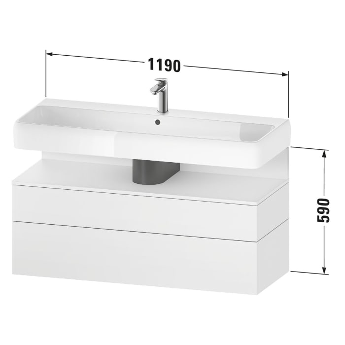Duravit Qatego Waschtischunterschrank 119 x 59 cm, 2 Auszüge