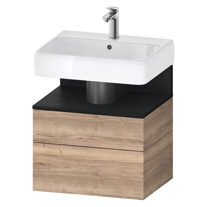 Duravit Qatego Waschtischunterschrank 59 x 59 cm, 2 Auszüge, mit LED Beleuchtung