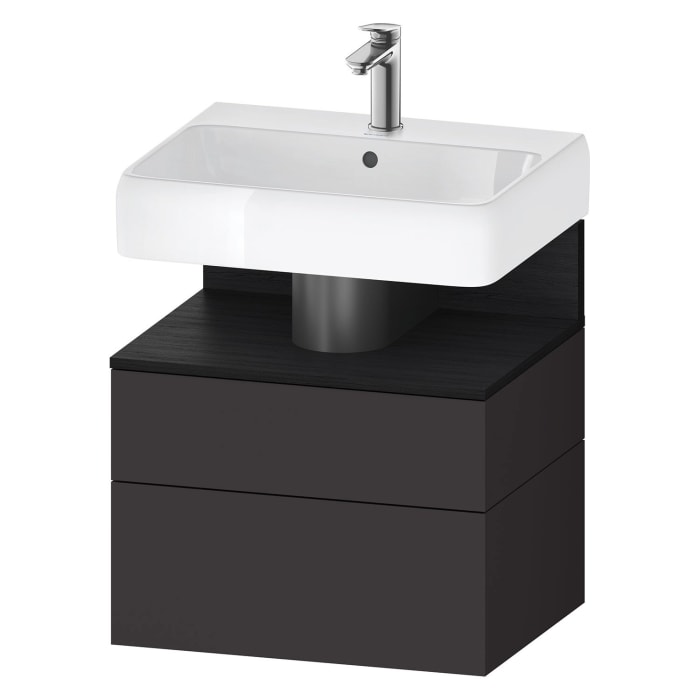 Duravit Qatego Waschtischunterschrank 59 x 59 cm, 2 Auszüge, mit LED Beleuchtung