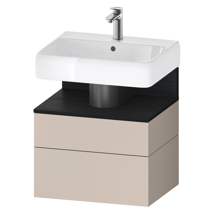 Duravit Qatego Waschtischunterschrank 59 x 59 cm, 2 Auszüge, mit LED Beleuchtung