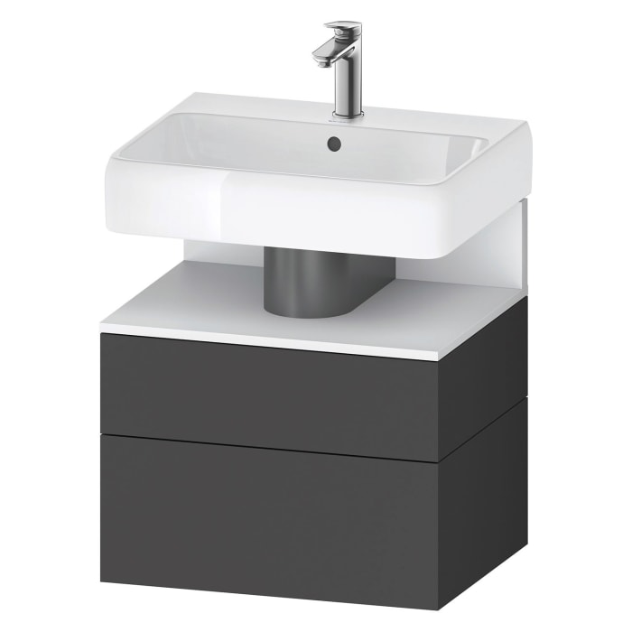 Duravit Qatego Waschtischunterschrank 59 x 59 cm, 2 Auszüge, mit LED Beleuchtung