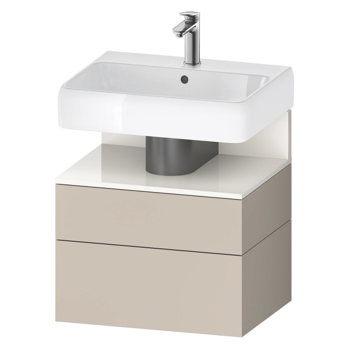 Duravit Qatego Waschtischunterschrank 59 x 59 cm, 2 Auszüge, mit LED Beleuchtung