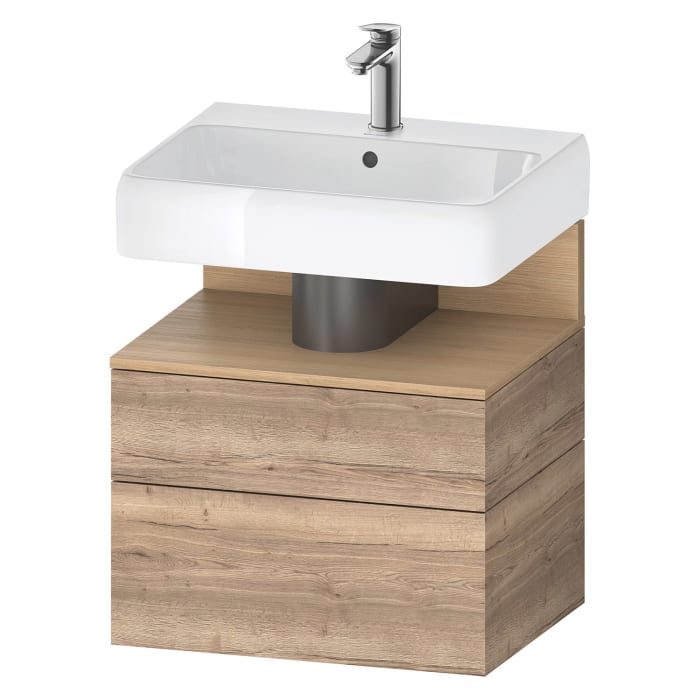 Duravit Qatego Waschtischunterschrank 59 x 59 cm, 2 Auszüge, mit LED Beleuchtung