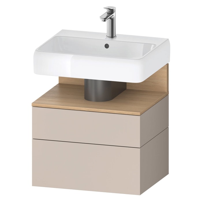 Duravit Qatego Waschtischunterschrank 59 x 59 cm, 2 Auszüge, mit LED Beleuchtung
