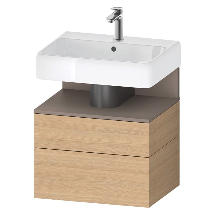 Duravit Qatego Waschtischunterschrank 59 x 59 cm, 2 Auszüge, mit LED Beleuchtung