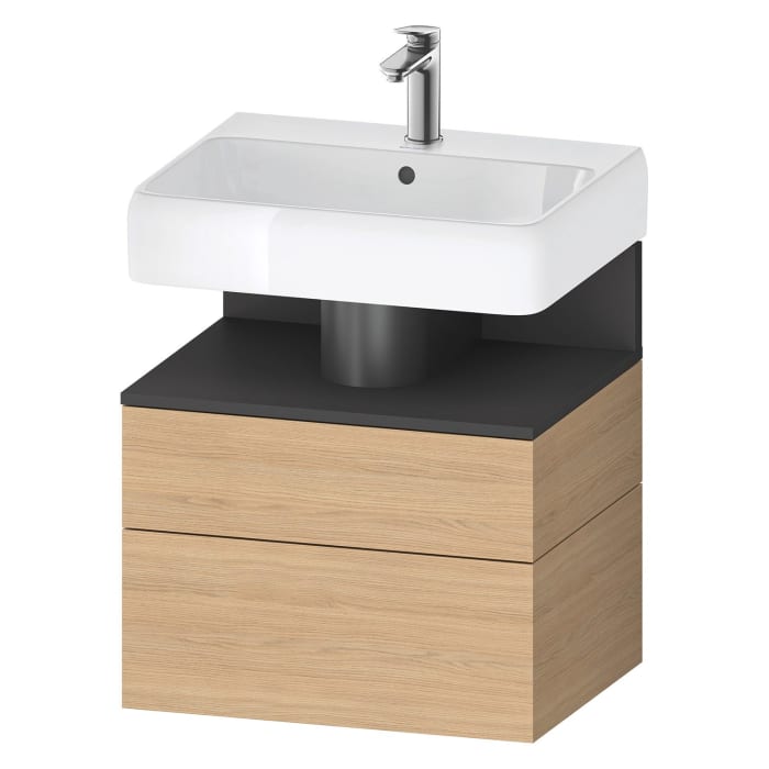 Duravit Qatego Waschtischunterschrank 59 x 59 cm, 2 Auszüge, mit LED Beleuchtung