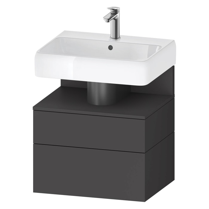 Duravit Qatego Waschtischunterschrank 59 x 59 cm, 2 Auszüge, mit LED Beleuchtung