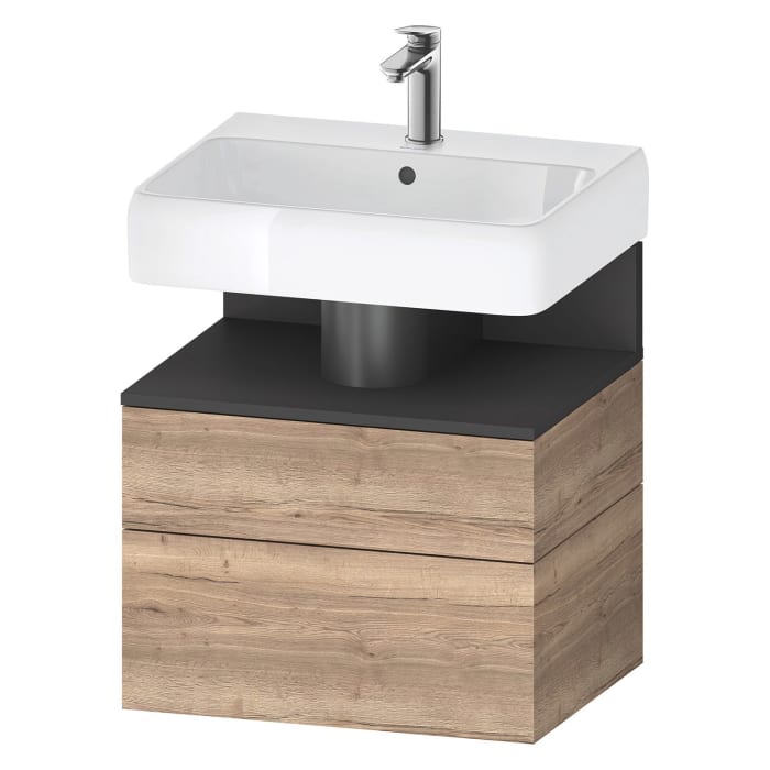 Duravit Qatego Waschtischunterschrank 59 x 59 cm, 2 Auszüge, mit LED Beleuchtung