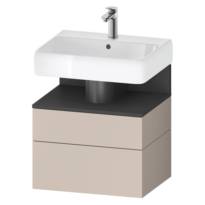 Duravit Qatego Waschtischunterschrank 59 x 59 cm, 2 Auszüge, mit LED Beleuchtung