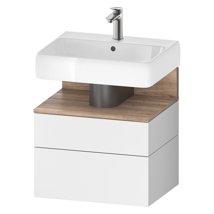 Duravit Qatego Waschtischunterschrank 59 x 59 cm, 2 Auszüge, mit LED Beleuchtung
