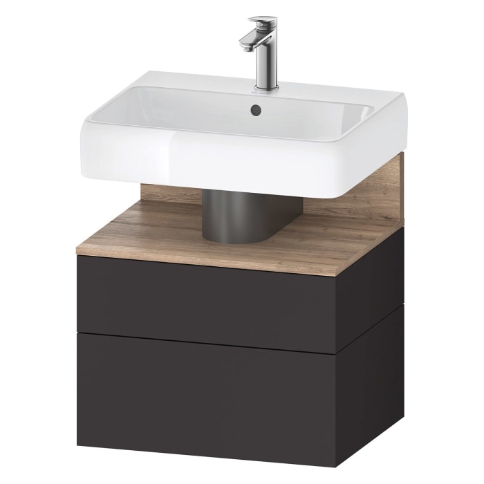 Duravit Qatego Waschtischunterschrank 59 x 59 cm, 2 Auszüge, mit LED Beleuchtung