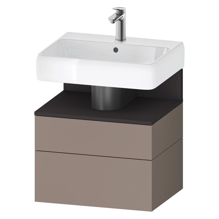 Duravit Qatego Waschtischunterschrank 59 x 59 cm, 2 Auszüge, mit LED Beleuchtung