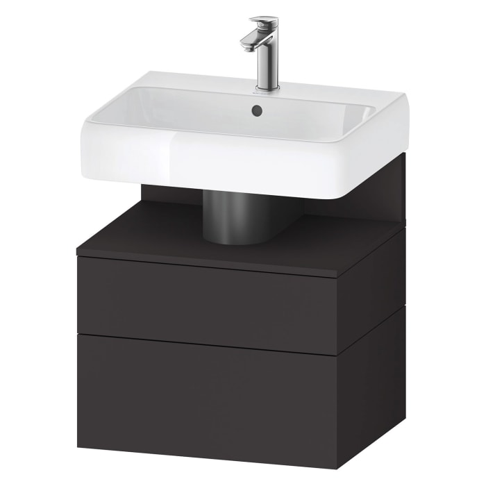 Duravit Qatego Waschtischunterschrank 59 x 59 cm, 2 Auszüge, mit LED Beleuchtung