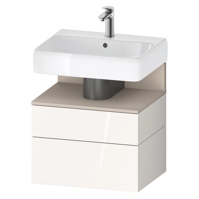 Duravit Qatego Waschtischunterschrank 59 x 59 cm, 2 Auszüge, mit LED Beleuchtung