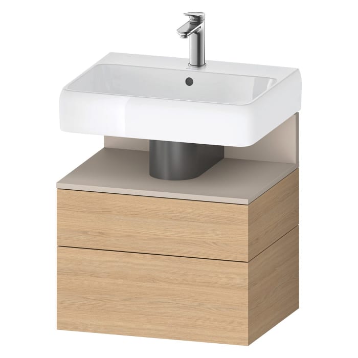 Duravit Qatego Waschtischunterschrank 59 x 59 cm, 2 Auszüge, mit LED Beleuchtung