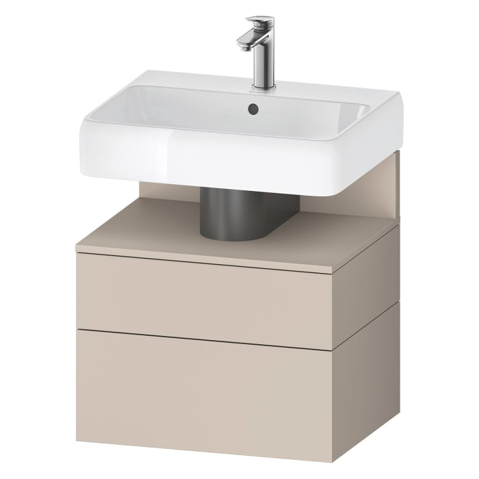 Duravit Qatego Waschtischunterschrank 59 x 59 cm, 2 Auszüge, mit LED Beleuchtung