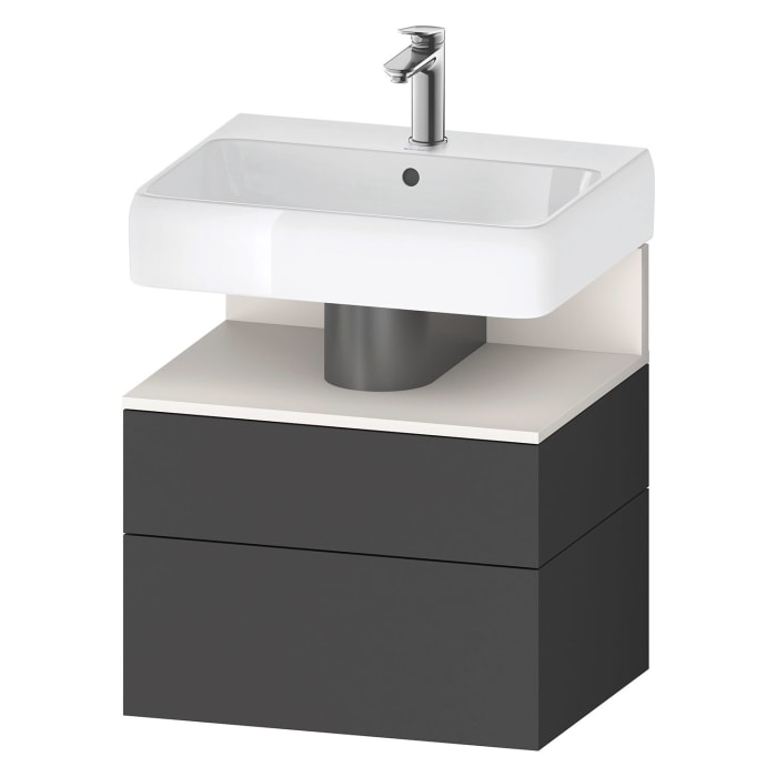 Duravit Qatego Waschtischunterschrank 59 x 59 cm, 2 Auszüge, mit LED Beleuchtung
