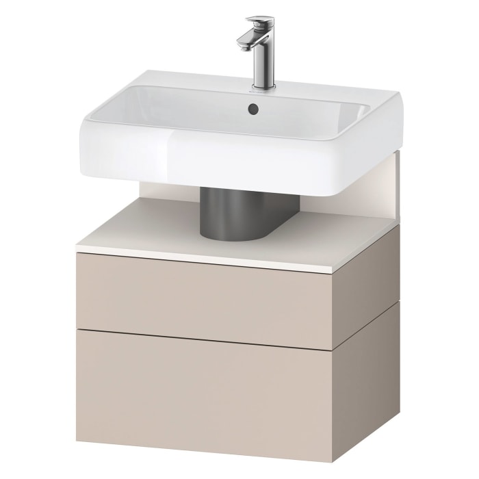 Duravit Qatego Waschtischunterschrank 59 x 59 cm, 2 Auszüge, mit LED Beleuchtung