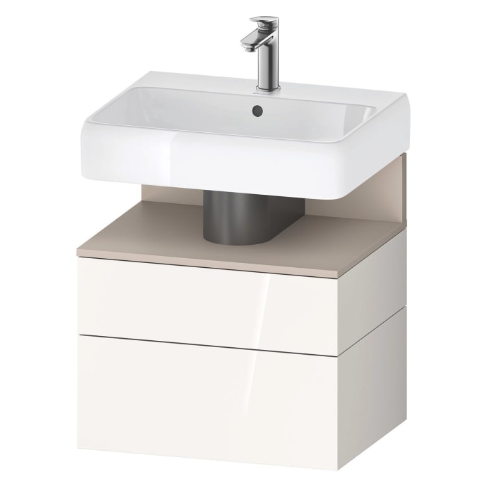 Duravit Qatego Waschtischunterschrank 59 x 59 cm, 2 Auszüge, mit LED Beleuchtung