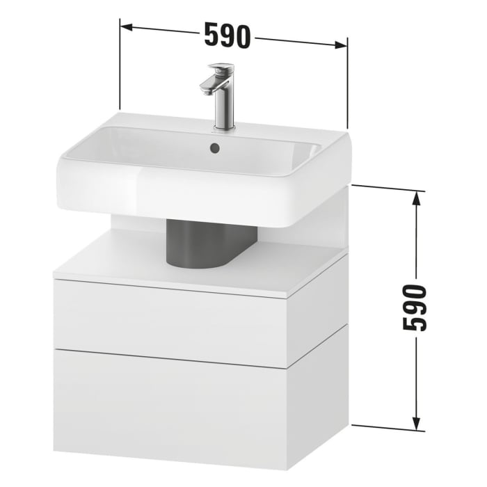 Duravit Qatego Waschtischunterschrank 59 x 59 cm, 2 Auszüge