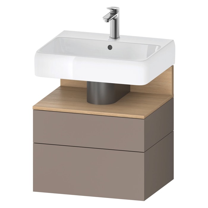 Duravit Qatego Waschtischunterschrank 59 x 59 cm, 2 Auszüge, mit LED Beleuchtung
